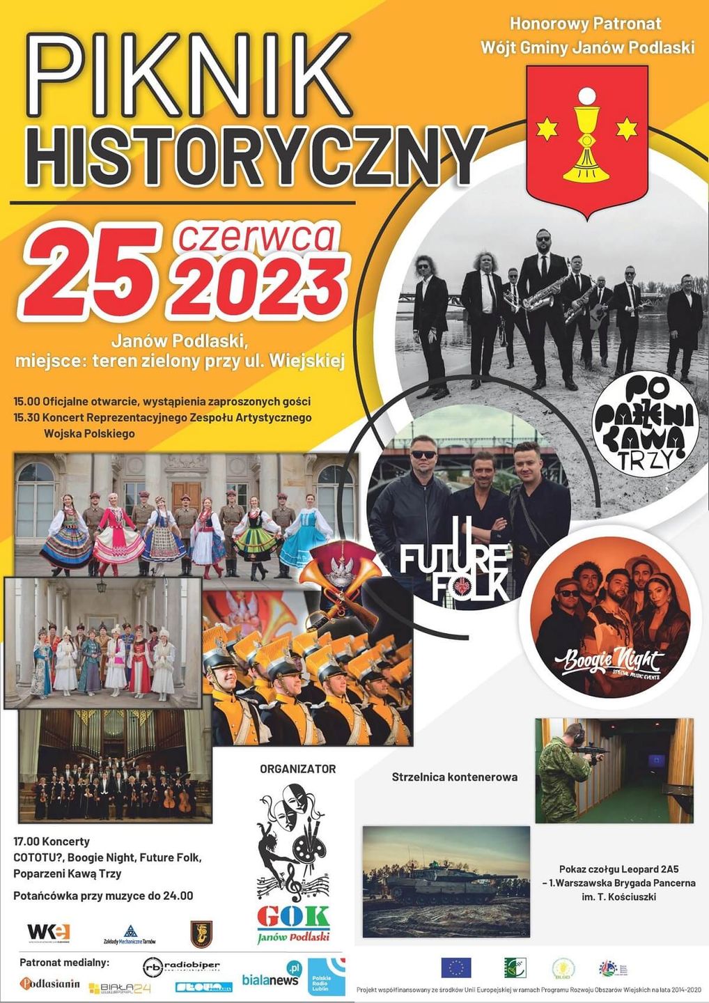 Piknik Historyczny w Janowie Podlaskim 2023 - program wydarzenia, plakat
