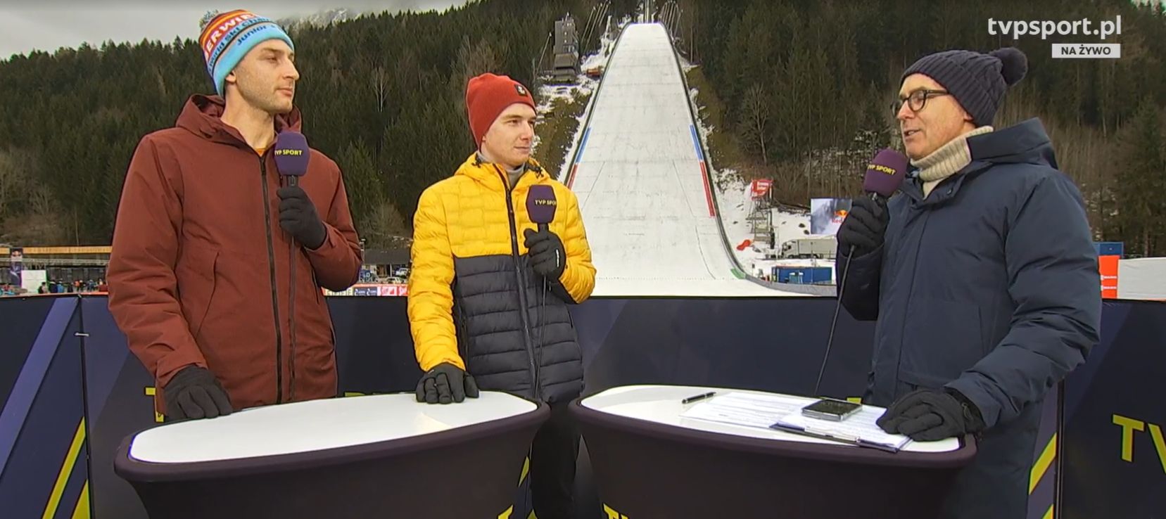 Maciej Kurzajewski na antenie TVP Sport