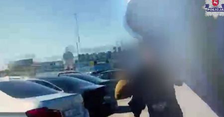 Akcja policji w OBI. Na widok funkcjonariusza zaczął uciekać, policjant użył tasera. Zatrzymany to 36-latek z Lublina