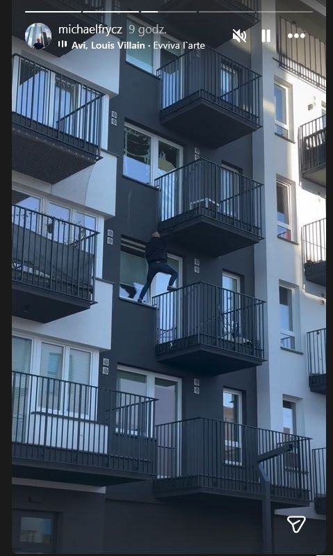 Michał Frycz dostał się do mieszkania Łatwoganga przez balkony 