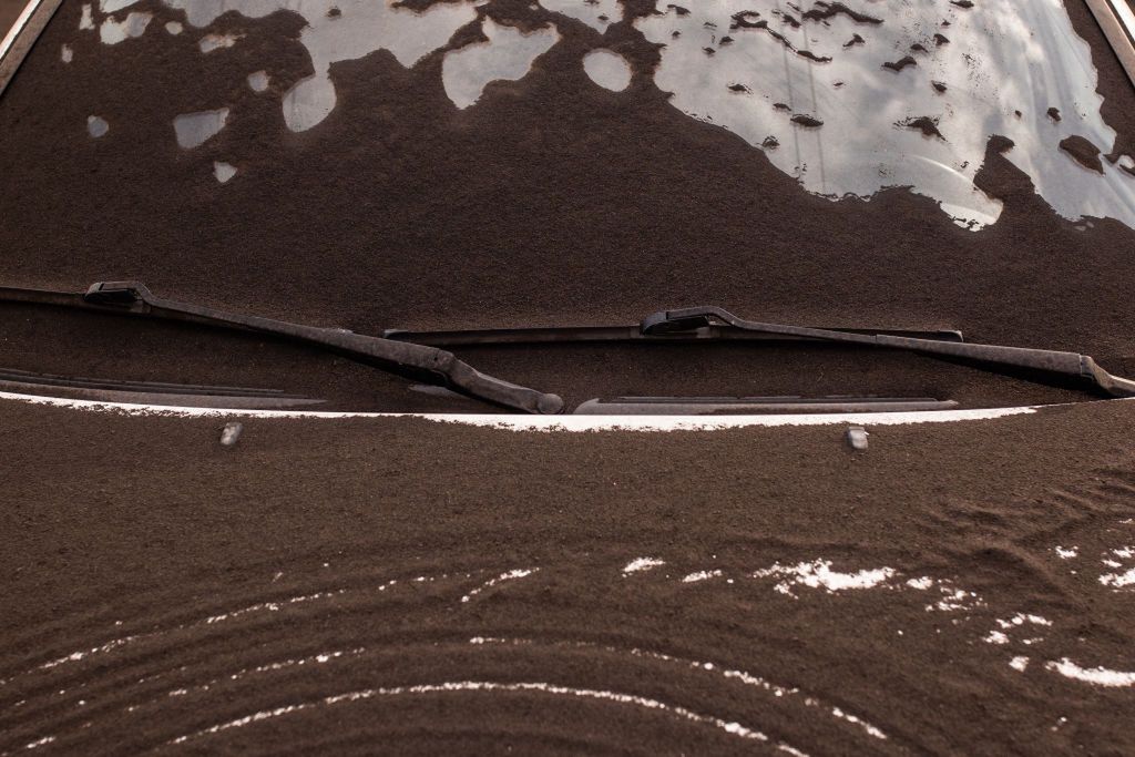 Szyba samochodu na La Palmie