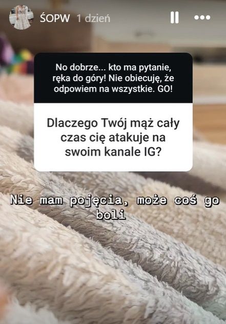 Wpis Agaty Miechowskiej na Instagramie