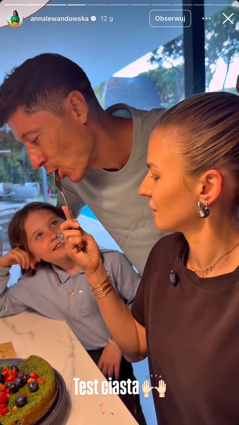 Anna Lewandowska upiekła zielone ciasto