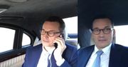 Morawiecki jedzie limuzyną i rozmawia z córką: "Pozdrów swoje towarzystwo i do usłyszenia. Nara"