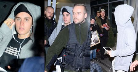 Justin Bieber wychodzi z lotniska w Krakowie (ZDJĘCIA)