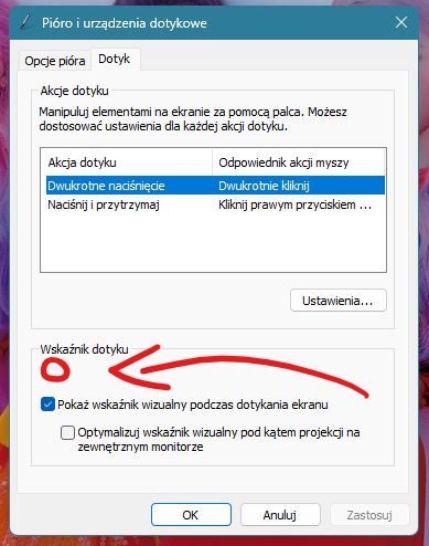 Ustawienia dotyku: czegoś tu brakuje