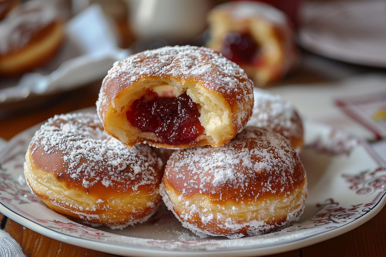 Pączki nadziewane dżemem