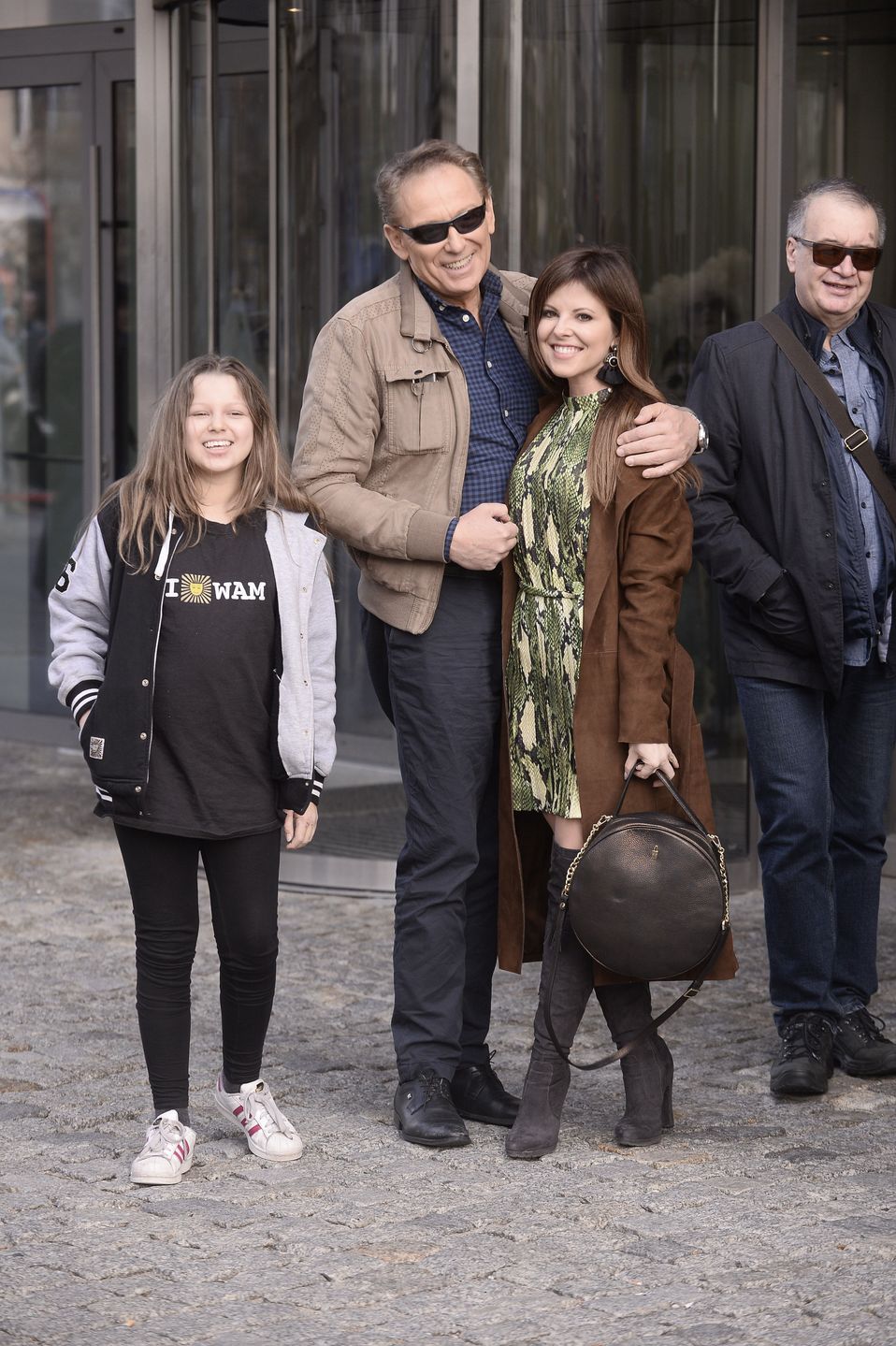 Jacek Borkowski z córą i Pauliną Koziejowską, 2018 r.