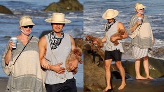 Rozanieleni Katy Perry i Orlando Bloom wyczekują narodzin pierwszej córeczki, spacerując po plaży w Kalifornii (ZDJĘCIA)