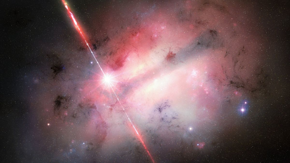 Wizualizacja rozbłysku gamma