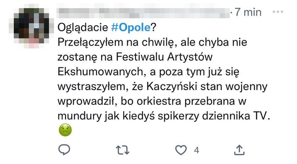 Widzowie rozczarowani poziomem Festiwalu w Opolu