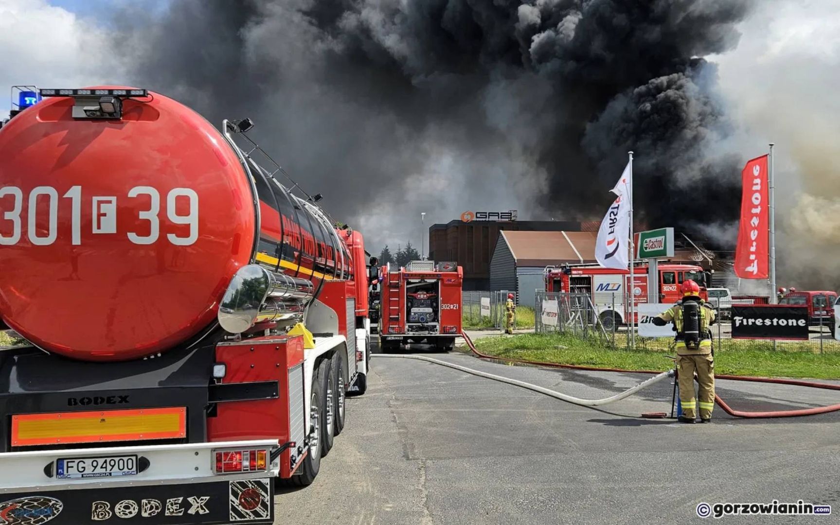 Potężny pożar w Gorzowie
