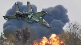 Potężny dym i kula ognia. Rosyjski Su-30 runął w obwodzie królewieckim