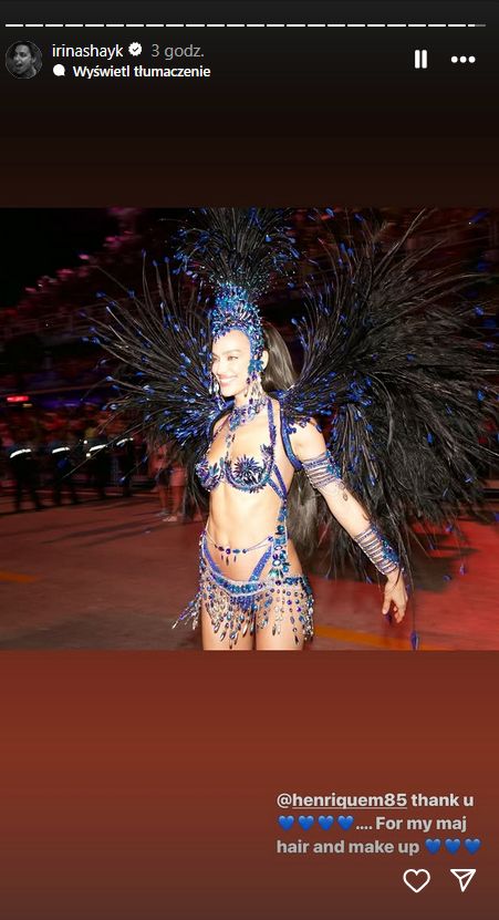 Irina Shayk na paradzie w Rio De Janeiro