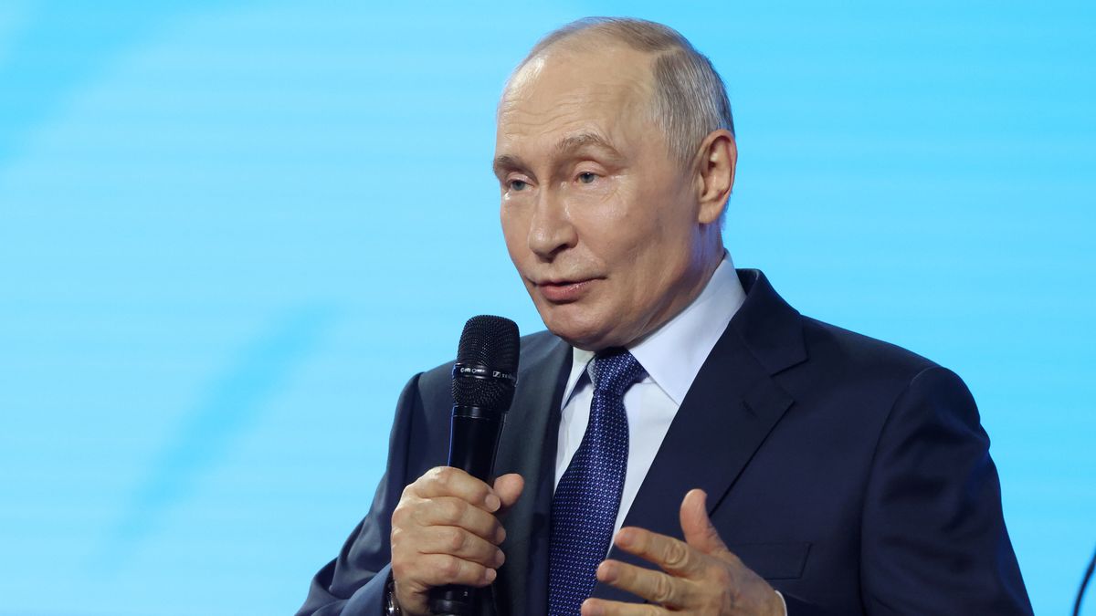 Russian President Putin Attends School Children's Contest In Krasnoyarsk
KRASNOYARSK, RUSSIA - AUGUST 3: Russian President Vladimir Putin speaks during his meeting with children on August 3, 2026 in Krasnoyarsk, Russia. Russian President Vladimir Putin is attending "Big Break," an educational competition for schoolchildren and their teachers. (Photo by Contributor/Getty Images)
Contributor