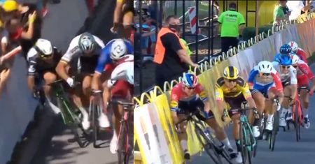 Wypadek podczas Tour de Pologne. Wymowne porównanie zabezpieczeń trasy (wideo)