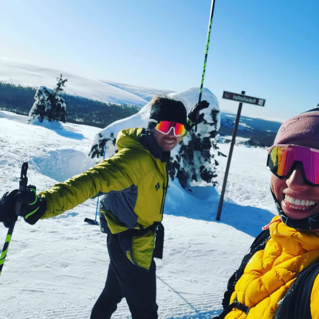 Justyna Kowalczyk z Kacprem Tekielim