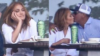 Rozmarzona Jennifer Lopez funduje sobie całuśny lunch z narzeczonym (ZDJĘCIA)