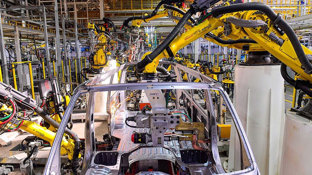 Jinbei's Vehicle Factory In Shenyang
SHENYANG, CHINA - DECEMBER 03: Robotic arms work on the assembly line of vehicles at a workshop of Shenyang Jinbei Automotive on December 3, 2025 in Shenyang, Liaoning Province of China. (Photo by VCG/VCG via Getty Images)
VCG
vehicle, china