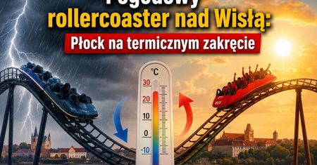 Pogodowy rollercoaster nad Wisłą: Płock na termicznym zakręcie!