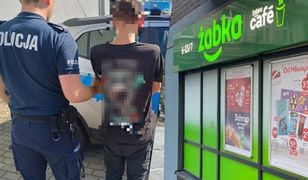 Pijany mężczyzna okradł Żabkę. Uciekł prosto pod komendę policji