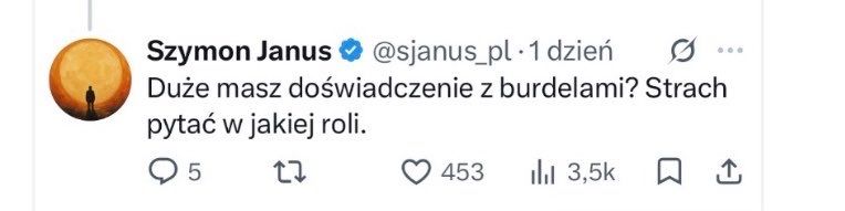 Screeny wpisów Szymona Janusa. 