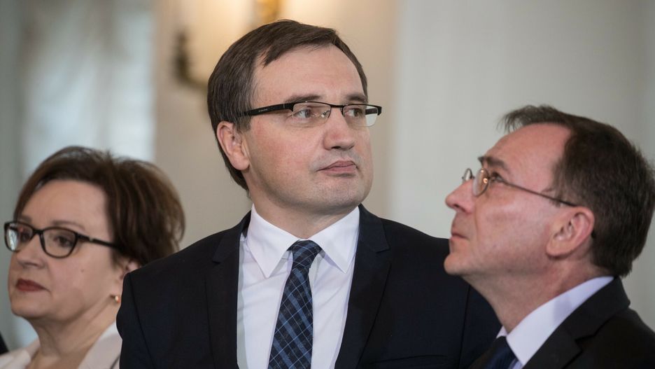 Rekonstrukcja rz?du Mateusza Morawieckiego2018.01.09 , Warszawa , Palac Prezydencki , Rekonstrukcja rz?du Mateusza Morawieckiego
n/z Zbigniew Ziobro, Mariusz Kaminski
fot. Aleksandra Szmigiel/REPORTERAleksandra Szmigiel/REPORTER