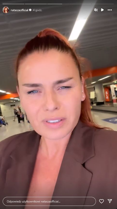 Natasza Urbańska relacjonuje koszmarny lot