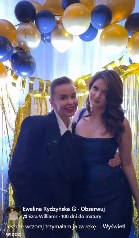 Ewelina Rydzewska z córką na jej studniówce