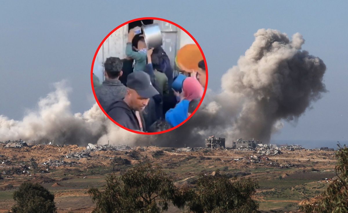 Ostrzał Strefy Gazy na początku stycznia 2024 roku widziany z południowego Izraela