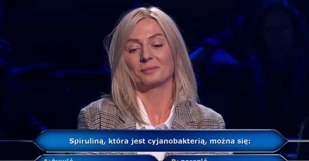 "Milionerzy". Pytanie o spirulinę. Literaturoznawczyni nie znała odpowiedzi!