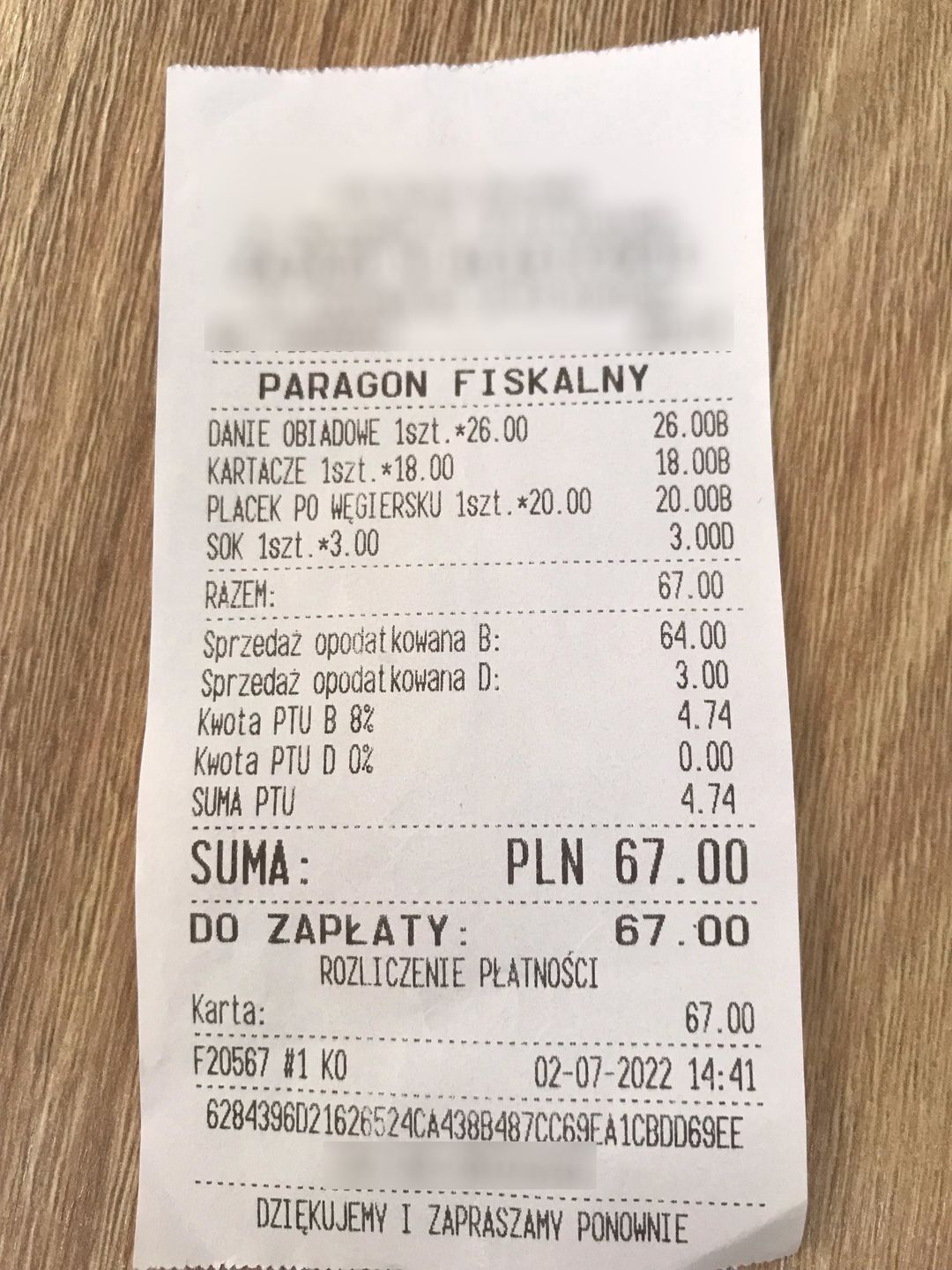 Paragon z zajazdu 