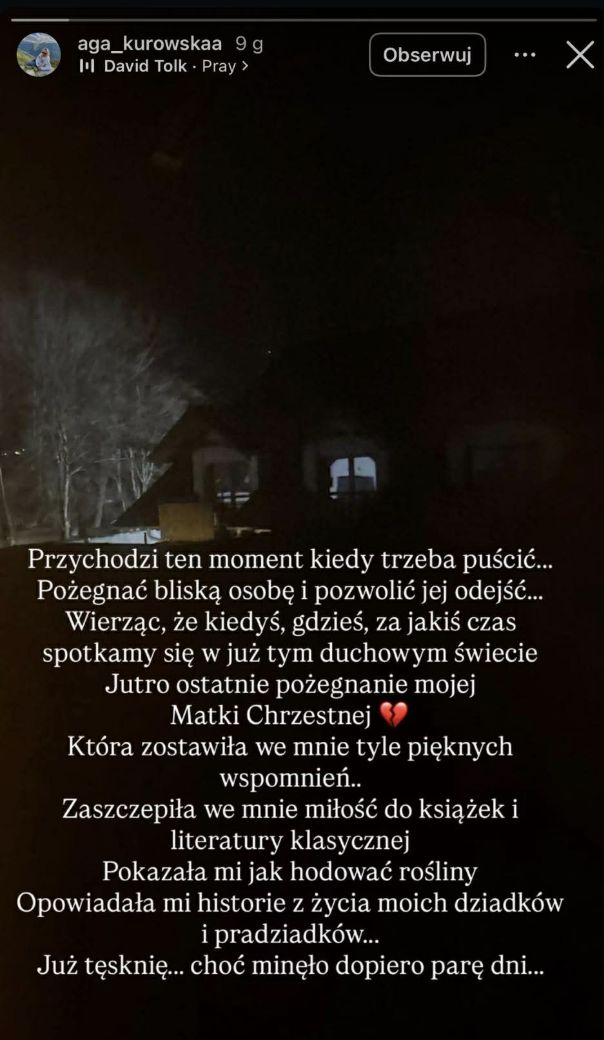 Mama Andziaks poinformowała o śmierci matki chrzestnej