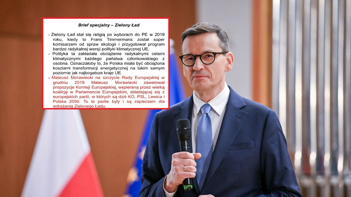 Mateusz Morawiecki mówi, że nie chce Zielonego Ładu
