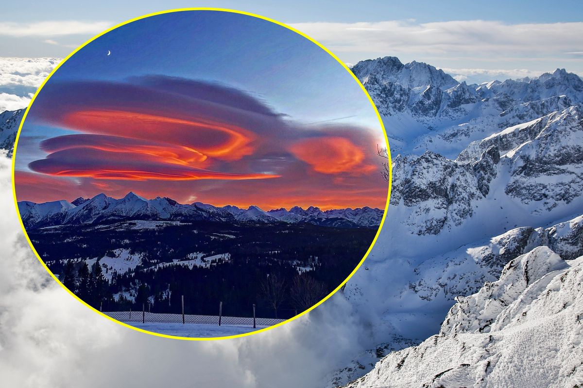 Nad Tatrami zaobserwowano tzw. chmury soczewkowate 