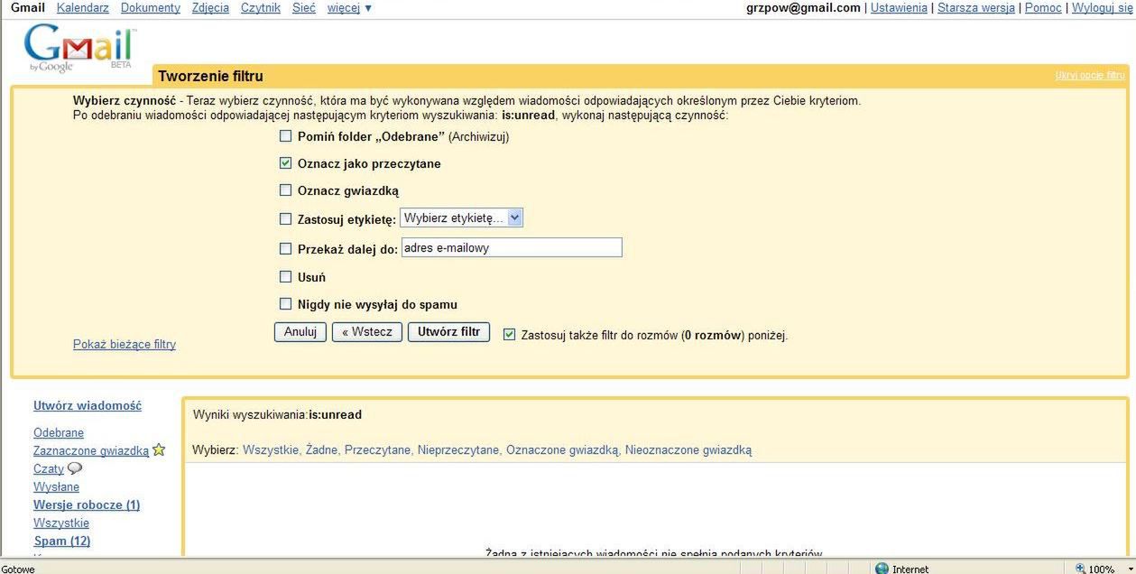Jak zaznaczyć wszystkie nieprzeczytane wiadomości w Gmailu, jako przeczytane? 3