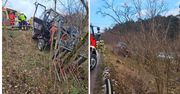 Kramsk: Traktor wbił się w drzewo. Rolnik nie przeżył