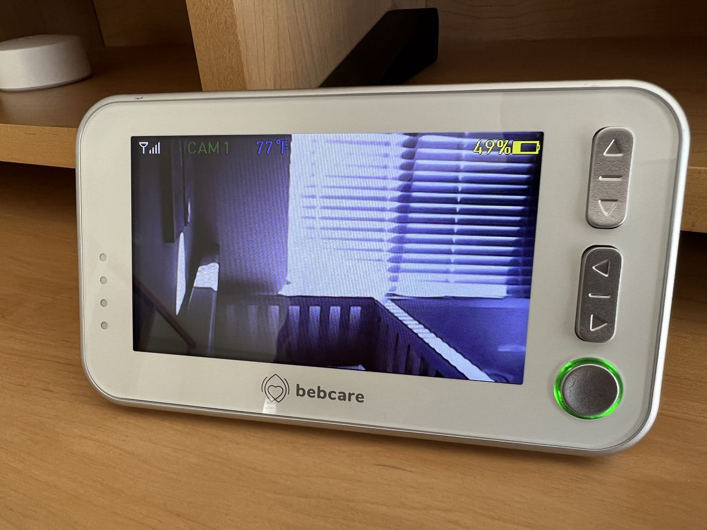 Przerażający sygnał wideo na elektronicznej niani