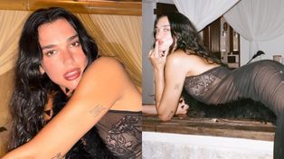 Dua Lipa wygina się w zmysłowej bieliźnie i prześwitującej sukience. Petarda? (FOTO)