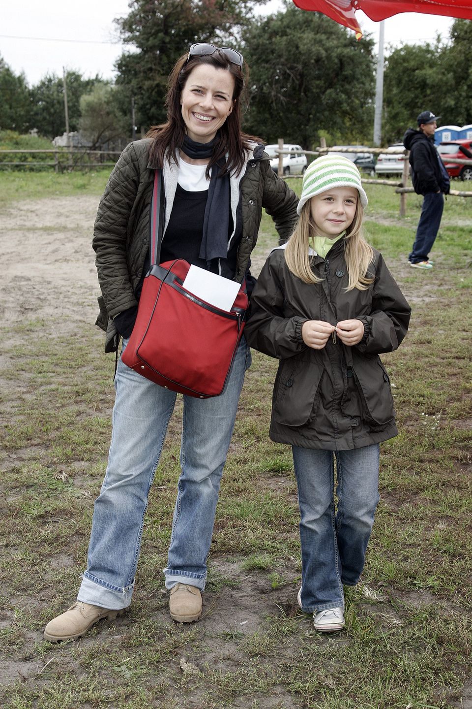 Agata Kulesza z córką Marianną w 2007 r.