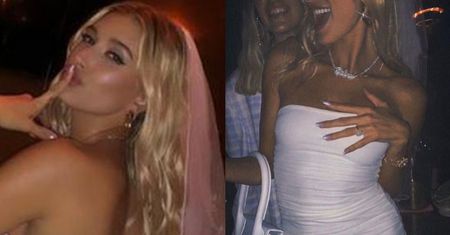 Skromna Hailey Bieber bawiła się na wieczorze panieńskim w sukience za… 230 złotych!