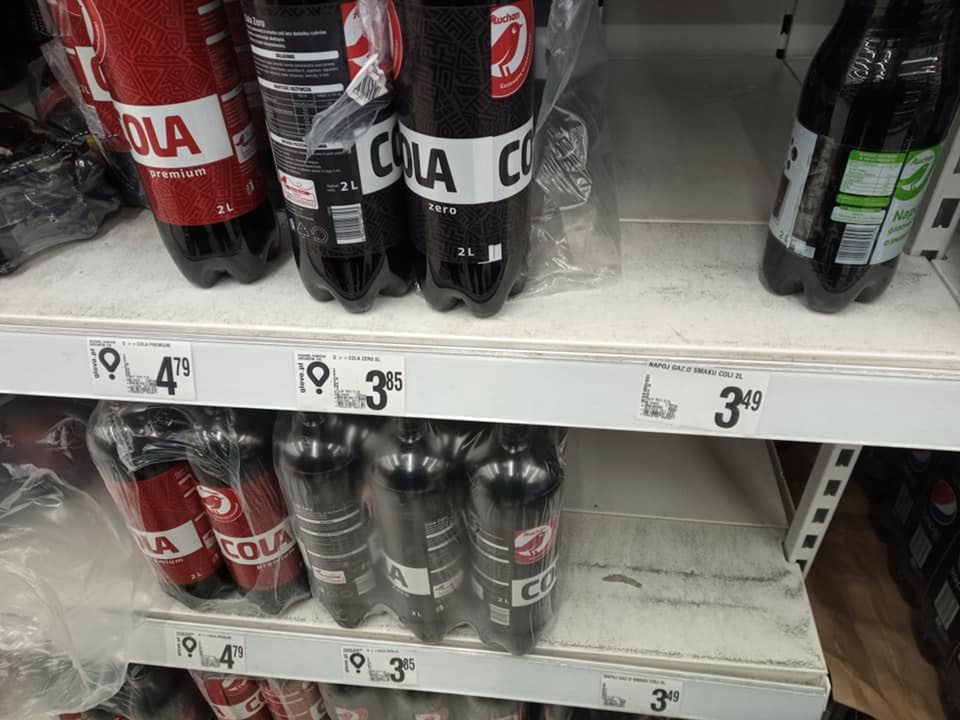 Cena coli marki Auchan 