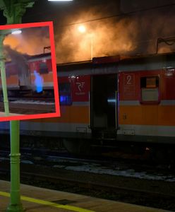 Pożar na dworcu w Nowym Sączu. Zapalił się wagon pasażerski