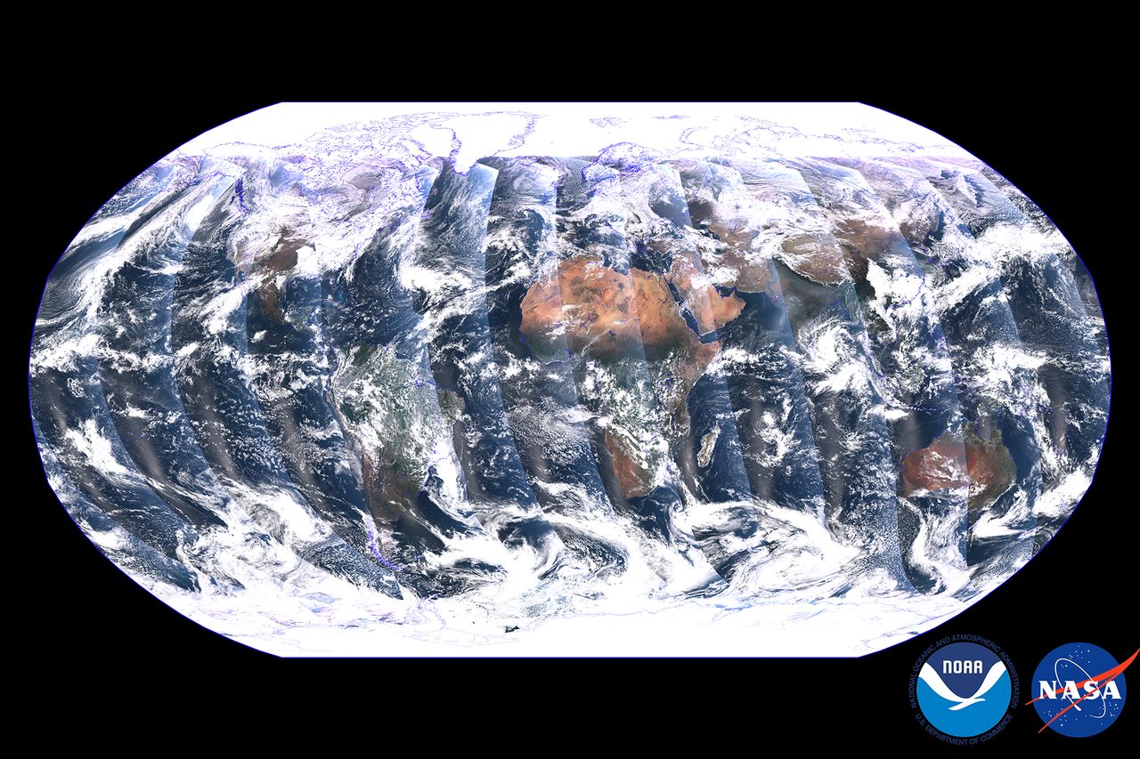 Mozaika powstała na podstawie zdjęć z NOAA-21.