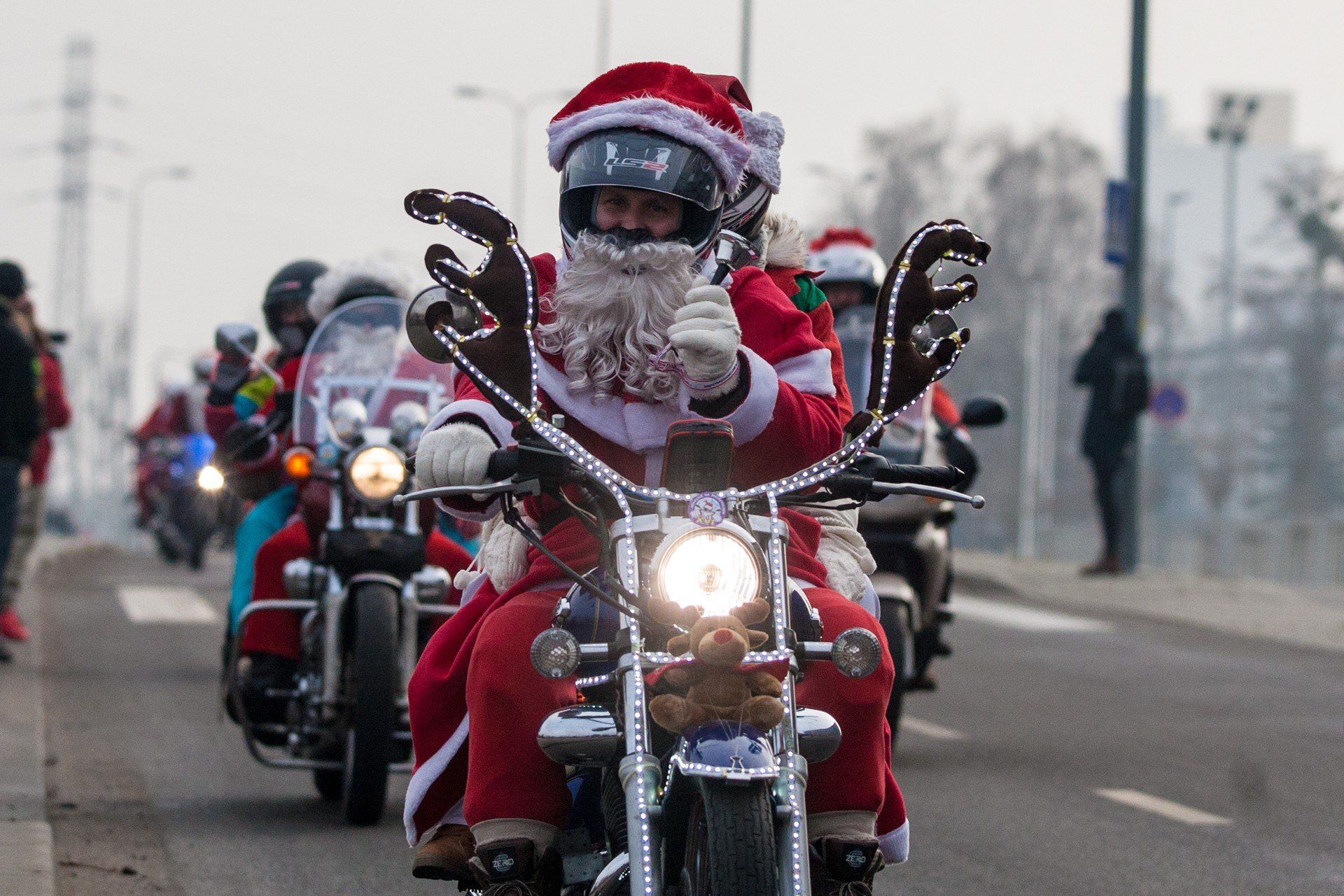 Mikołaje na motocyklach 2018 pod Energa Arena Gdańsk