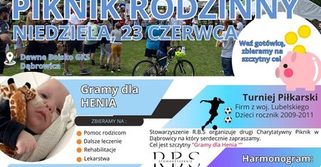 II piknik charytatywny w Dąbrowicy: pomoc dla małego Henia
