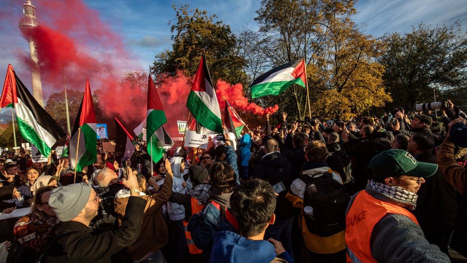 Demonstracje poparcia dla Palestyny na świecie w Berlinie