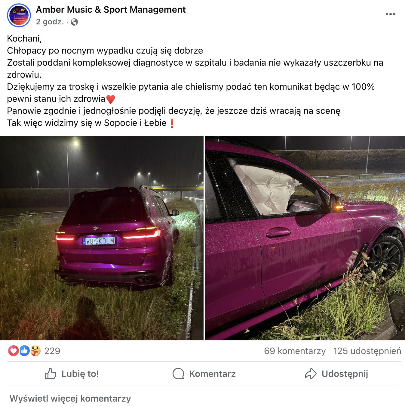Wypadek z udziałem Skolima