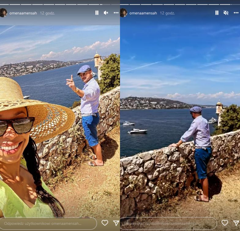 Majdany i Omenaa Mensah z Rafałem Brzoską w Saint-Tropez