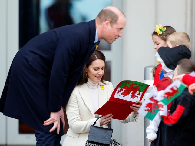 The Prince And Princess Of Wales Visit WalesPORT TALBOT, UNITED KINGDOM - FEBRUARY 28: (EMBARGOED FOR PUBLICATION IN UK NEWSPAPERS UNTIL 24 HOURS AFTER CREATE DATE AND TIME) Prince William, Prince of Wales and Catherine, Princess of Wales meet members of the public during a walkabout after visiting Aberavon Leisure & Fitness Centre on February 28, 2023 in Port Talbot, Wales. The Prince and Princess of Wales are visiting communities and mental health initiatives in South Wales ahead of St David's Day, which takes place on March 1. (Photo by Max Mumby/Indigo/Getty Images)Max Mumby/Indigo